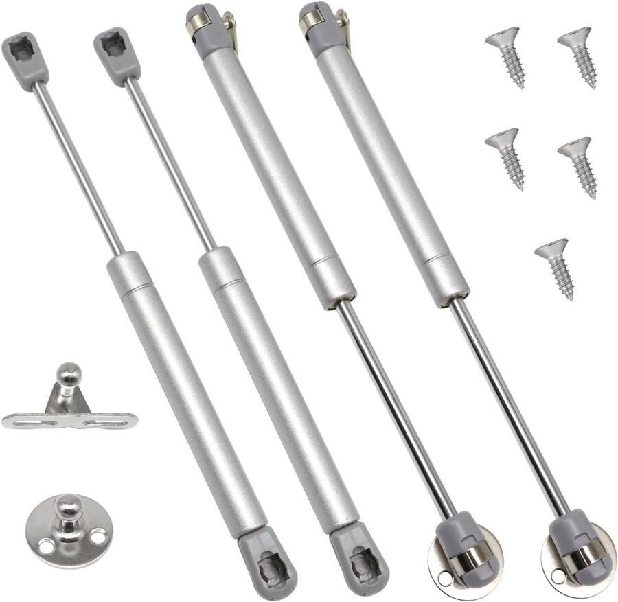 Allecto Plus Gasdrukveren 4-pack voor keukenkast kledingkast kastdeur 50 N 5 kg druk