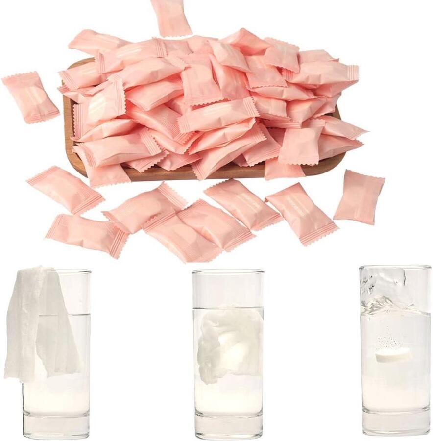 Allecto plus Gecomprimeerde wegwerphanddoeken 200 stuks draagbaar en allergievriendelijk ideaal voor camping en familiefeesten