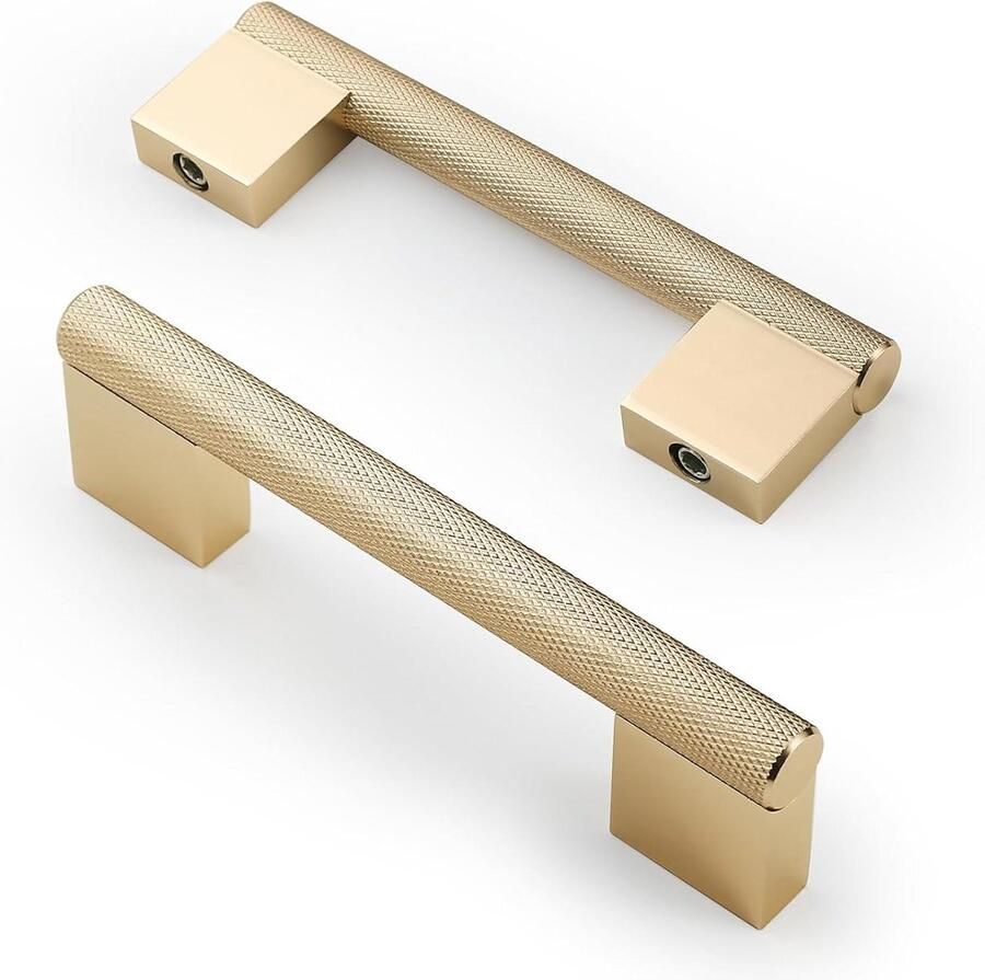 Allecto plus Gekartelde kastgrepen goud 96 mm gatafstand 10 stuks Keuken laden commode