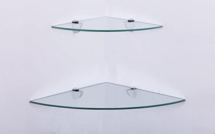 Allecto plus Glazen wandrek voor badkamer doucheplank met veiligheidsglas verschillende maten