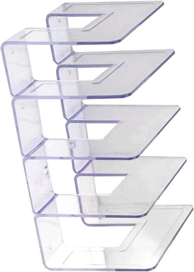 Allecto Plus Handbag Organizer met PC Doorzichtige Plankverdelers Transparant Voor in de Slaapkamer 4 Secties Stijlvol Organizer