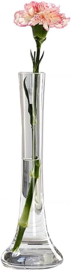 Allecto plus Handgemaakte Glas Bud Vaas voor Bloemen Decoratieve Vaas Tafel Middenstuk Bruiloft & Kantoor Decoratie 25 cm