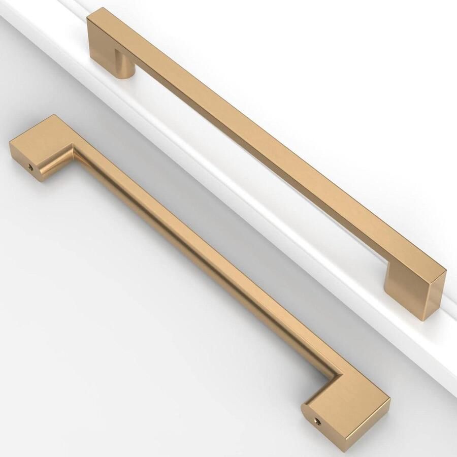 Allecto Plus Handgrepen voor keukenkasten 192 mm goud champagne Set van 8 Stuks