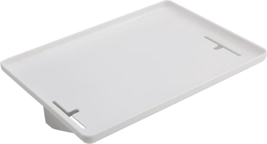 Allecto Plus Hangend Nachtkastje Bedplank met Kabelbeheer Ruimtebesparend Telefoon Tablet Houder Boekenplank 32 x 23 5 cm