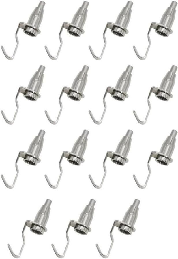 Allecto plus Hangende draadhaak 15 stuks roestvrij staal Verstelbaar Displaykunst Fotohanger haak Draadhaken voor fotolijsten lampen bloempotten Zwaar belastbaar Type B