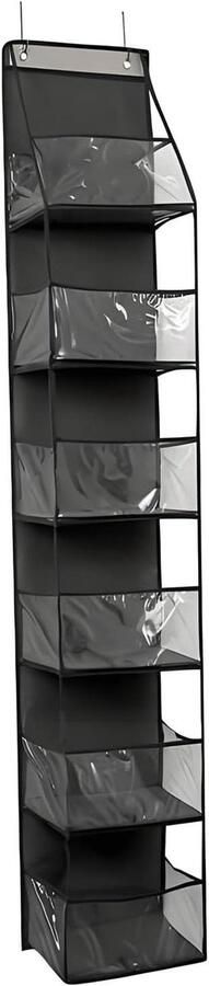 Allecto plus Hangrek stof met PP-plaat Deurorganizer hoog draagvermogen Hangopslag voor slaapkamer keuken Op te hangen deurrek met helder raam Slaapzaal camper Organizer met zoekwoorden: opruimen hangend praktisch 95 characters