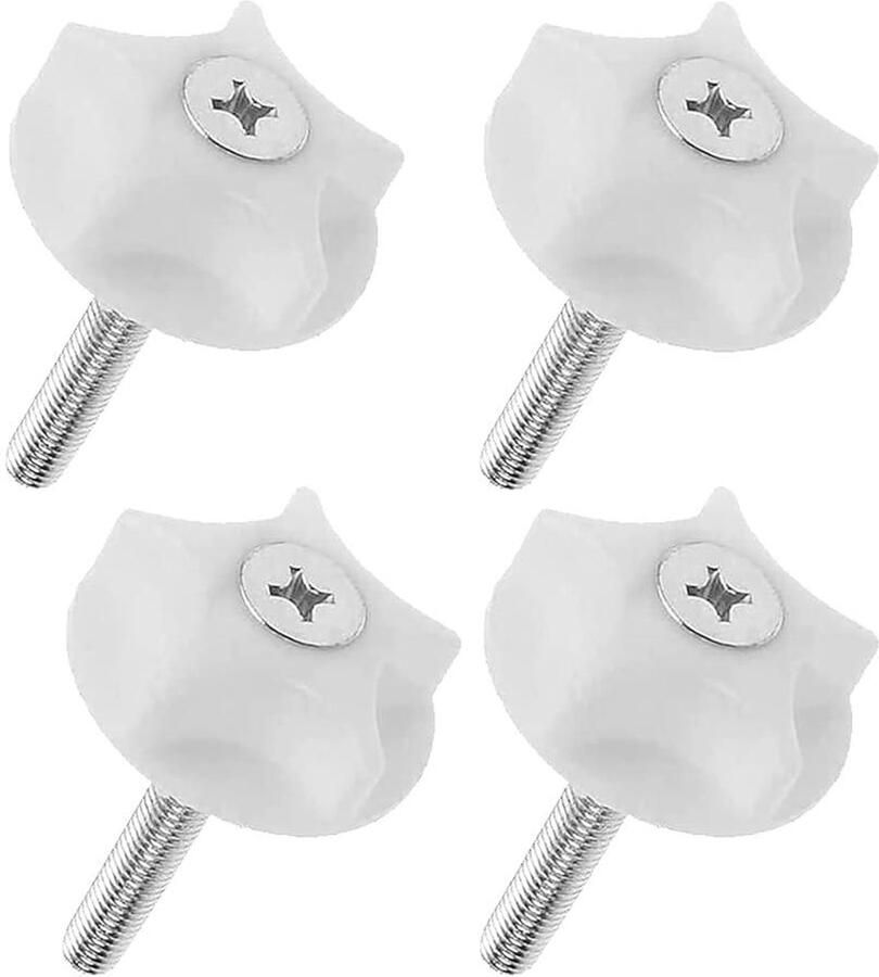 Allecto Plus Hoofdbord Bevestigingen M8 x4 Hoofdeinde Bouten Hoofdeinde Schroeven Sterke Hold voor Divan Bed Meubels (50MM wit)