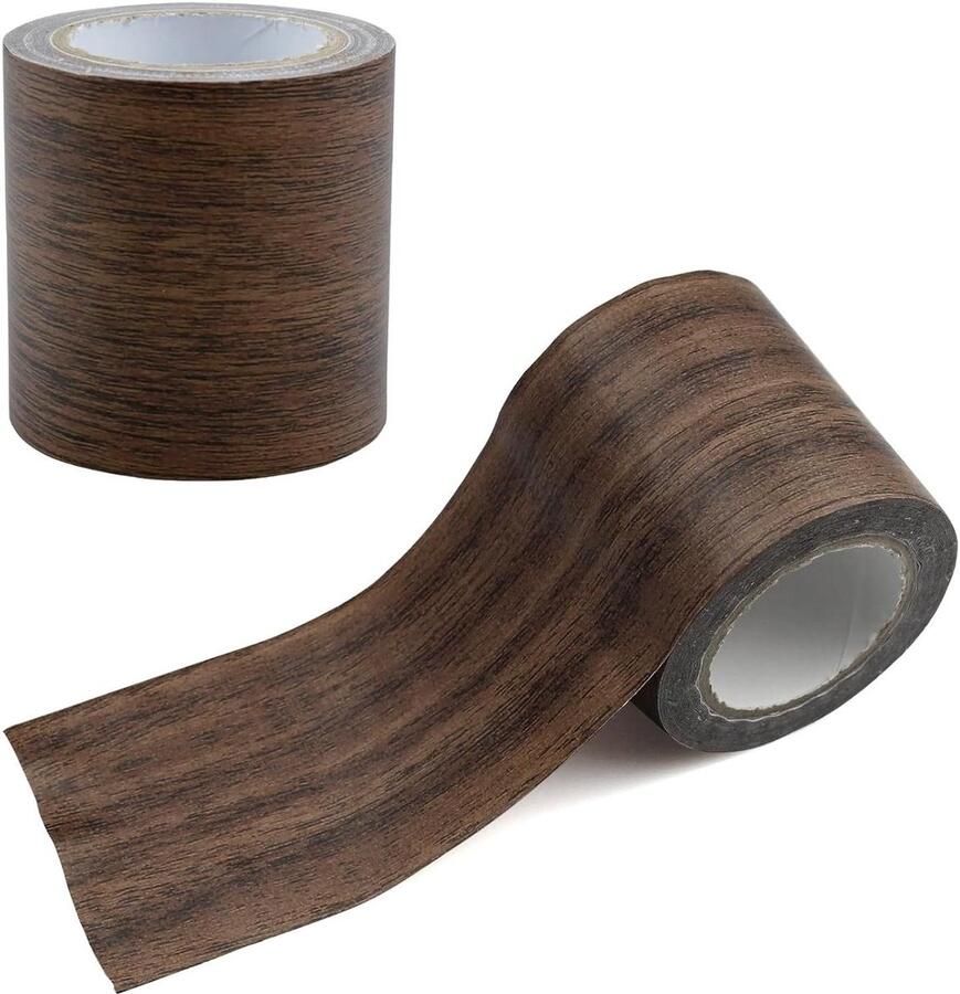 Allecto plus Houten Look Tape Reparatie Vloer en Meubels Donkerbruin Eik Keuken Badkamer Muur glog; Houten Look Lijm Plak Meubels