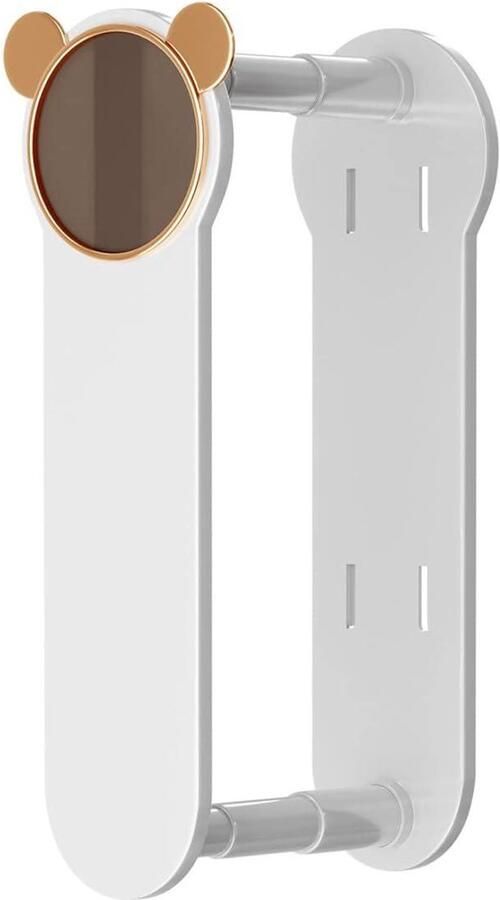 Allecto plus Intrekbaar Tweelaags Hangeropbergrek voor Thuisgebruik Muurbevestiging Kleding Hanger Storage Organizer met Multifunctionele Opbergruimte