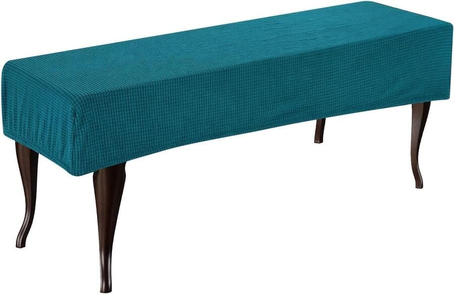 Allecto plus Jacquard Bankovertrek voor slaapkamer en woonkamer bankhoes stofdicht en wasbaar in pauwblauw