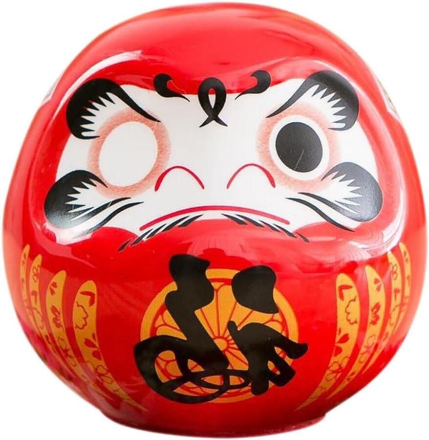 Allecto Plus Japanse Keramiek Pop Miniatuur Beeldje voor Boekenplank & Bureau (Rood) Sierlijk en Uniek设计