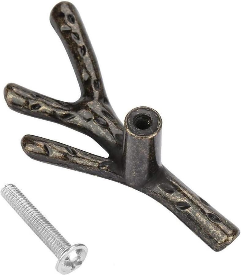 Allecto plus Kabinet handvat boom tak vorm zinklegering T bar meubel handvat (brons 68 mm)