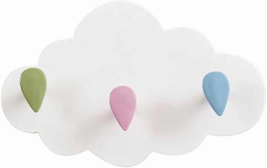 Allecto Plus Kapstokkenwolk Set van 1 stuk Zelfklevende Wandhaken voor Kinderencape Plastic Haken Kapstok zonder Boren Garderobehaken