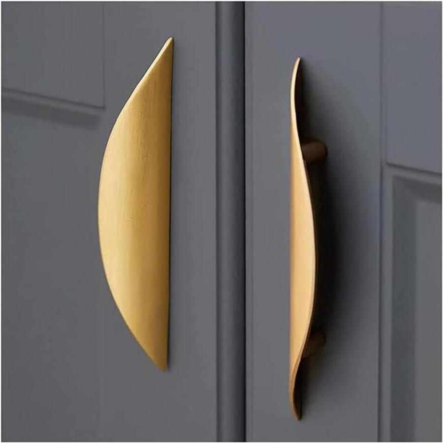 Allecto Plus Kast Handgrepen Goud 6 stuks Meubels Handgrepen Keuken Duurzame Handgrepen 96mm Gouden Handgrepen voor Keukenkasten