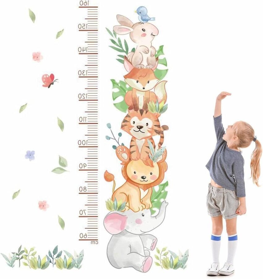 Allecto plus Kinder muursticker meetlint groeimeter kinderen hoogte staaf tafel muurstickers