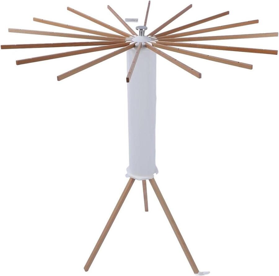 Allecto Plus Kledingdroger Tri-pod Kledingdroogrek Kledingrek Cipressen Hout Droogmolen Paal Droogrek voor 16 Hangers 112 cm Hoogte 40 kg Capaciteit