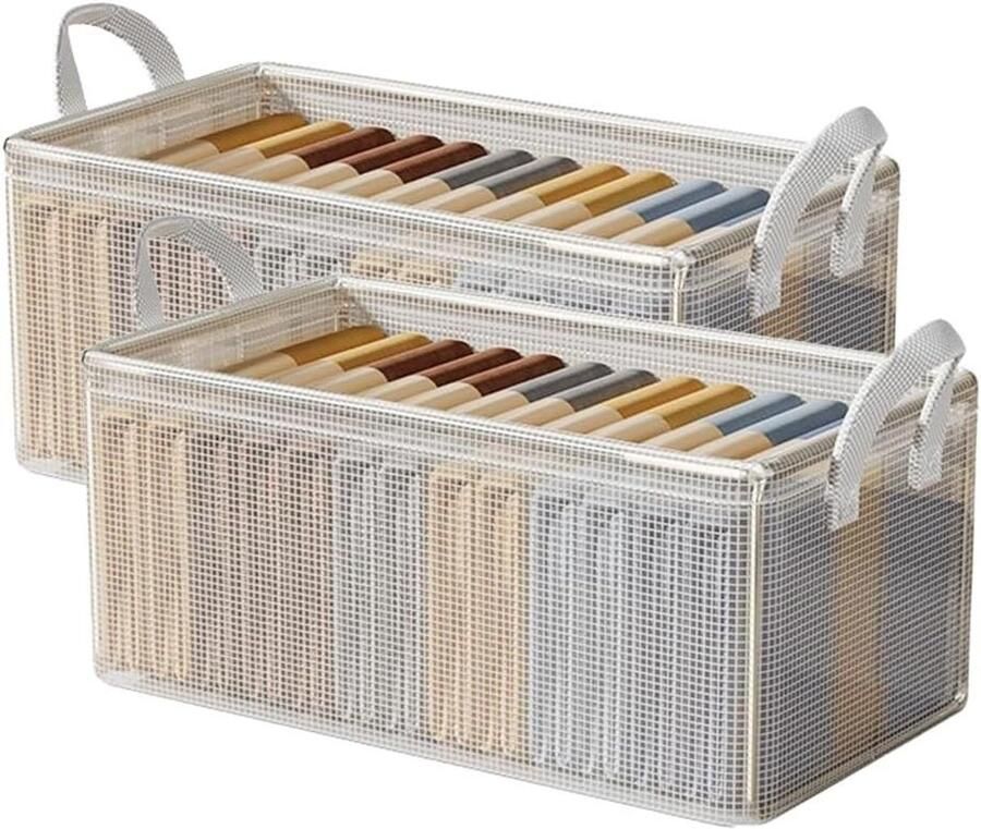 Allecto plus Kledingkast-organizer voor speelgoed en meer Set van 2 grote opvouwbare opbergdozen