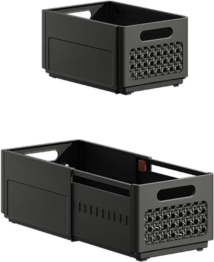 Allecto Plus Kledinglade organizers voor kledingkast opslag 2 stuks intrekbare opbergdozen kast organisatoren voor bh's sokken ondergoed stapelbare opbergbakken praktische organisatie voor stropdassen en sjaals