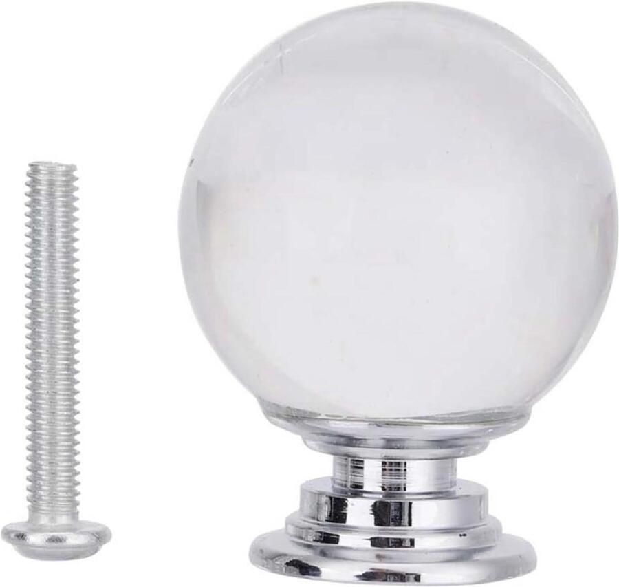 Allecto plus Kristalglas kast ladekast knop meubels deurbeslag met 30mm bolvormige handgreep