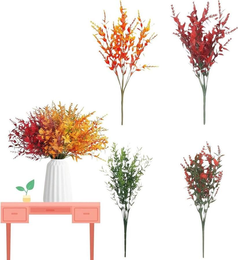 Allecto plus Kunstbloemen herfstdecoratie voor tuintafel binnen en buiten