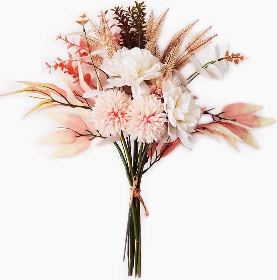 Allecto plus Kunstbloemendecoratie pioenroos voor tuin en woonkamer Decoratieve kunstbloemen voor raam tafel en balkon Geschikt voor slaapkamer en bruiloftsfeest kleuren