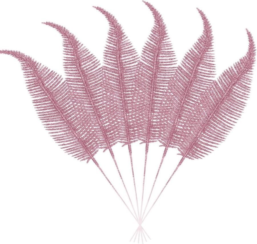 Allecto Plus Kunstmatige glitter bladstengels voor kerstboom en bruiloft decoratie 16 stuks Doe-het-zelf creatief 118 inch Tafel middenstuk Woondecoratie Krans vuller Bloemstuk ornamenten