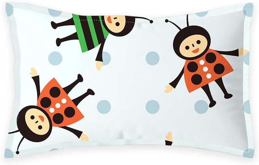 Allecto Plus Kussenslopen Bijenpatroon 40 x 60 cm voor Kussens Reiskussenhoes Kinderen Decoratieve Kussensloop Bed Katoenen Kussensloop met Bijenprint