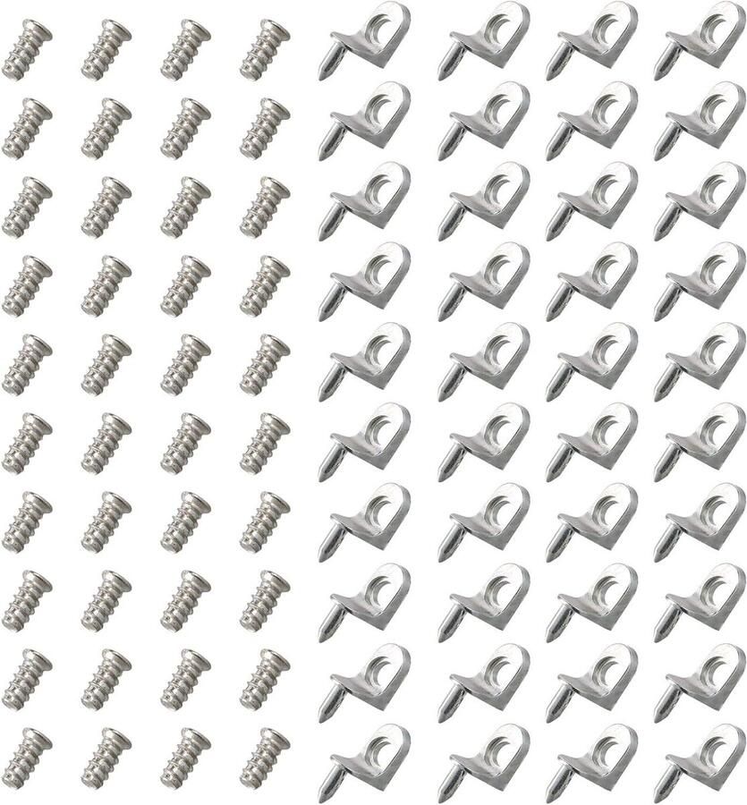 Allecto Plus L-vormige plankensteunen 40 stuks Goudkleurige plankdragers voor keukenkast en boekenkast