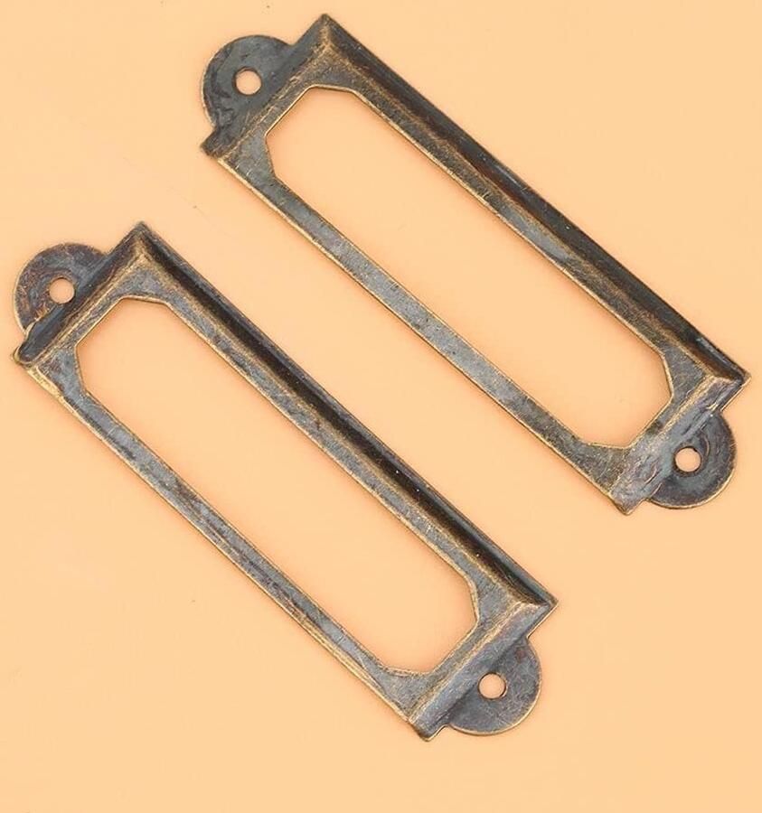 Allecto Plus Lade-etiketten 20 stuks retro antieke stijlborden voor houten kisten DIY juwelendoos fotoalbums Brons Vintage uitstraling