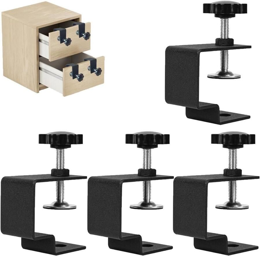 Allecto Plus Lade Front Installatie Klemmen voor Montage van Lade Gezicht Boog Structuur Kast Aids Jigs Installatie Houder Klemmen (2 stuks)