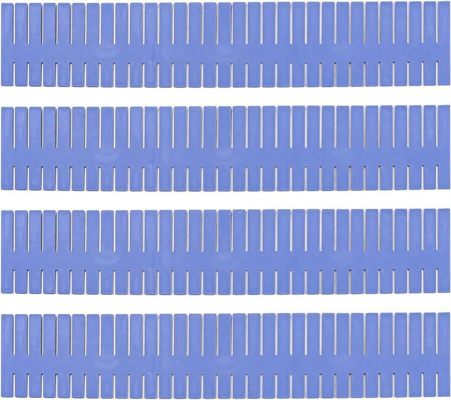 Allecto Plus Lade Scheiders Set van 20 Verstelbare Kunststof Organizer voor Kledingkast Badkamer Make-up (Blauw)