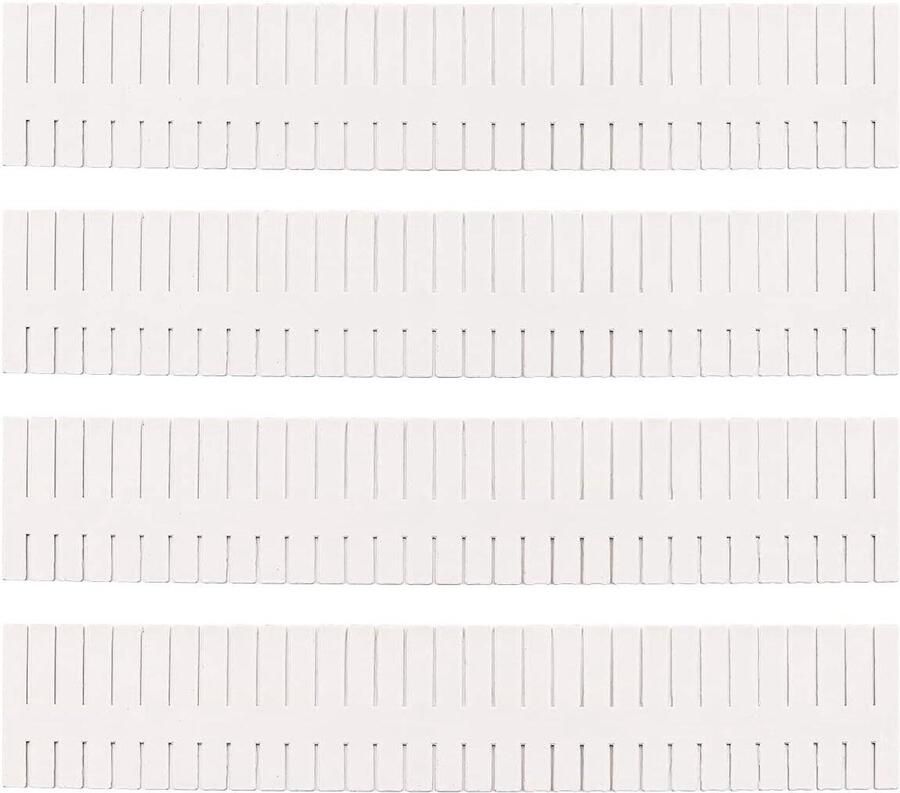 Allecto Plus Ladeverdelers 20 stuks Verstelbare Opbergboxen Ondergoed Sokken Cosmetica Organizers Wit Slaapkamer Kantoor Organizer