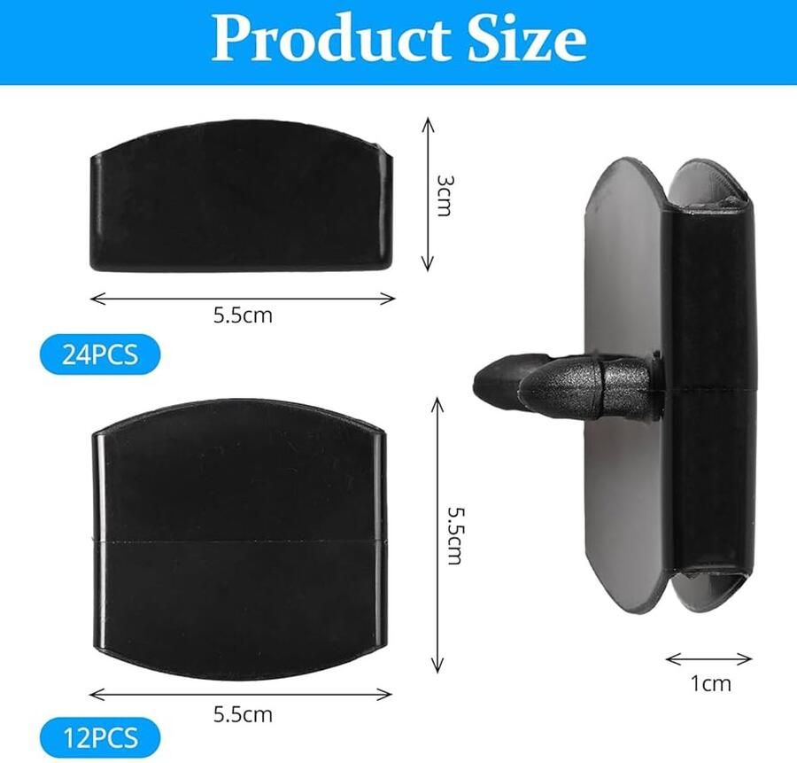 Allecto Plus Lattenbodem Reserveonderdelen Doppen Set van 36 Kunststof Lattenbodem Zijkant & Midden Duurzaam Materiaal