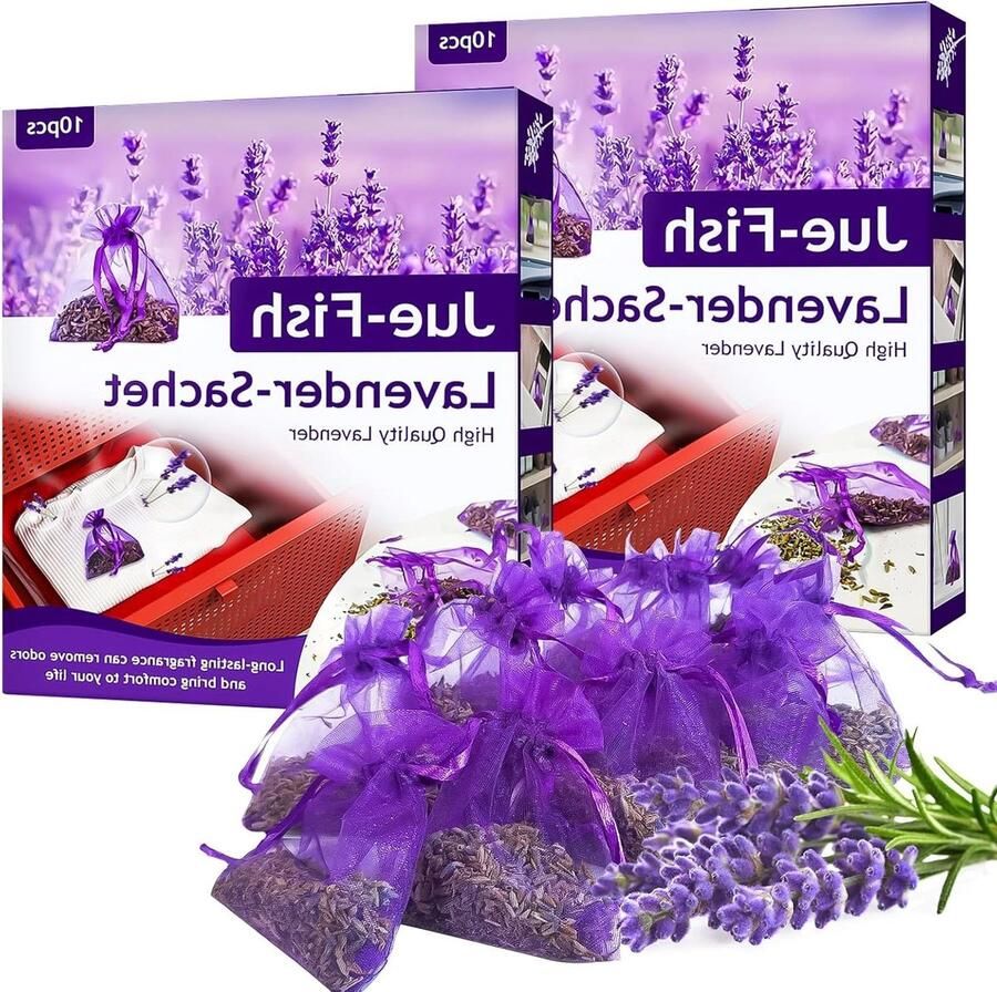 Allecto Plus Lavendel Geurzakjes 20 Stuks Echte Gedroogde Lavendel Tegen Motten Kledingkast Auto en Ruimtegeur
