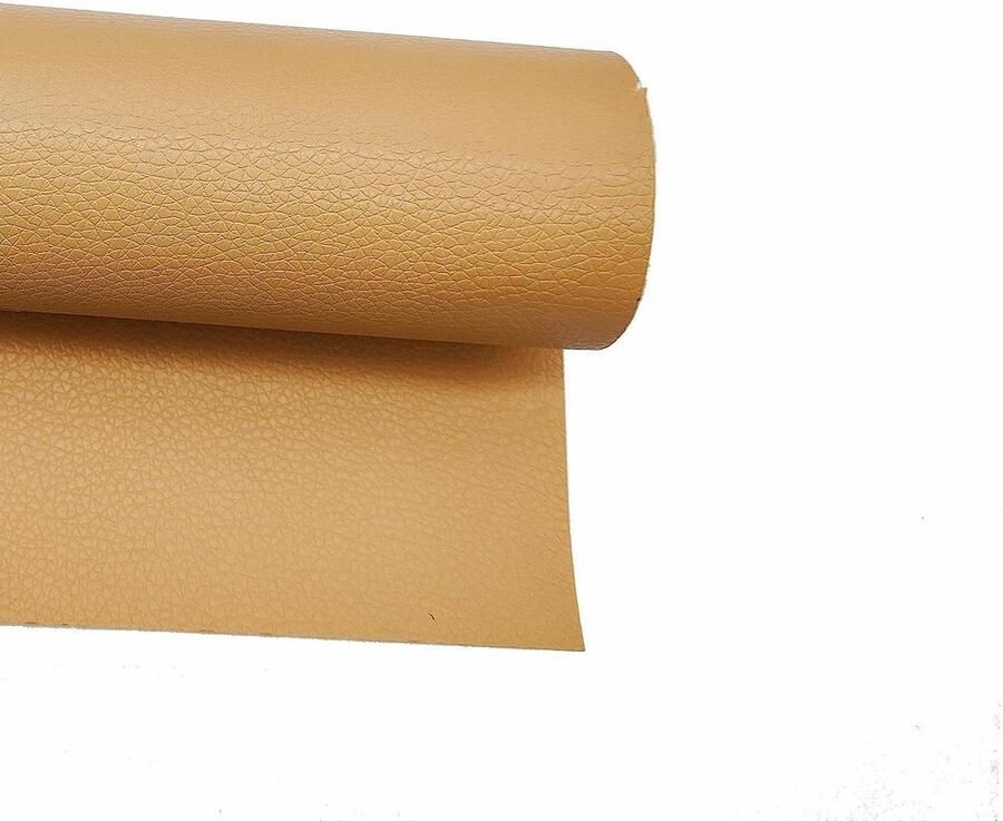 Allecto Plus Leather Patches Zelfklevende Reparatieset voor Motorfiets Sofa Rugleuning Stoelen DIY Ambachten Potlood Etui Handtas 10 x 150 cm Lijn Abrikoos Bruin