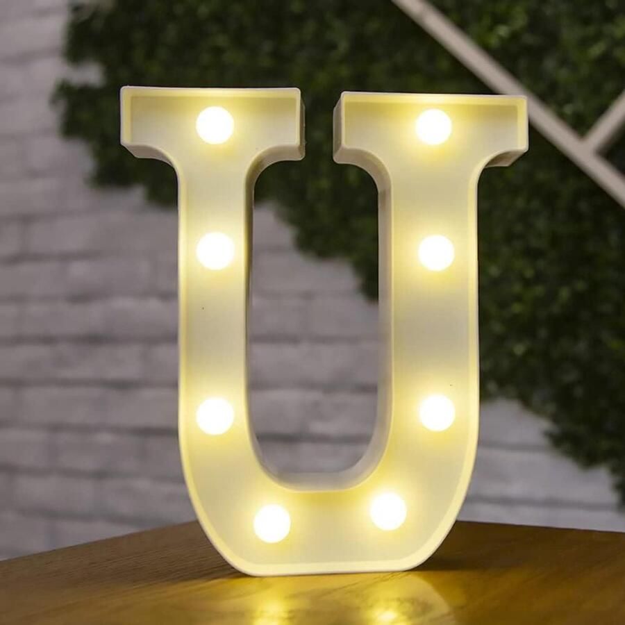 Allecto plus LED letterverlichting alfabet vorm tafellampen voor feestelijke wanddecoratie verjaardag bruiloft thuisviering