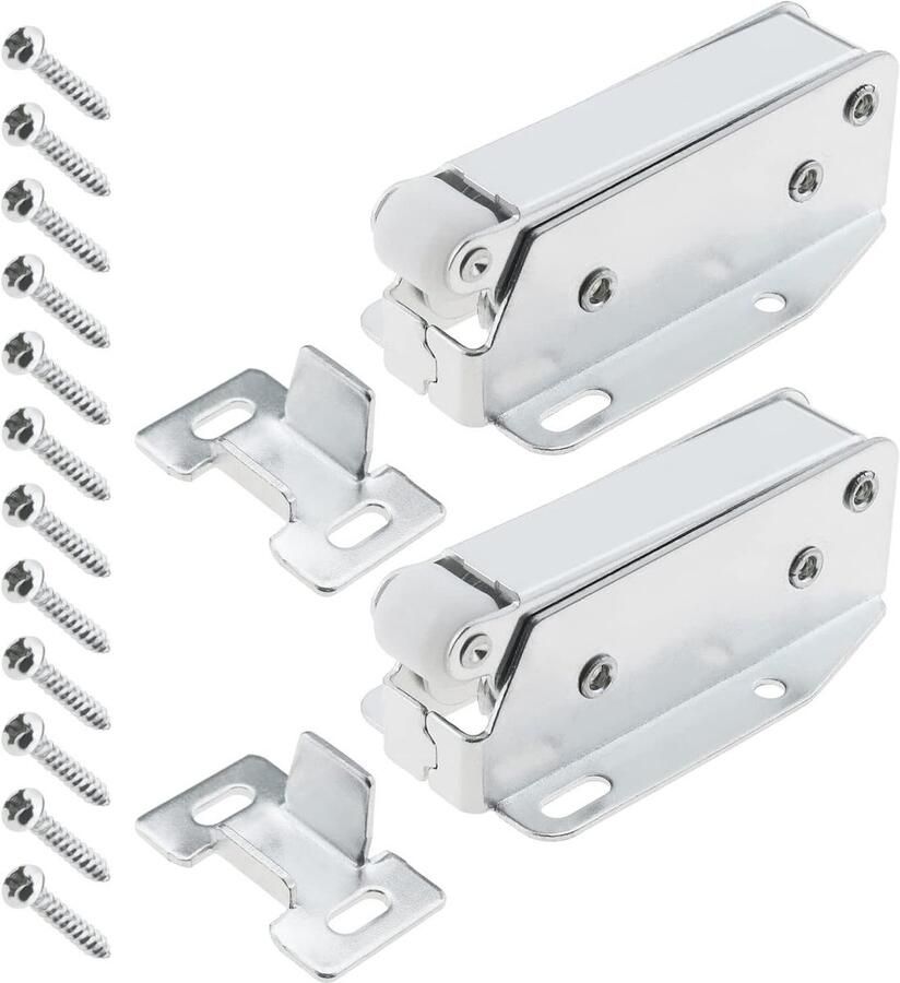 Allecto Plus Loft deursluiting met aanraking 2 stuks Keukenkast Slaapkamer Kast Openen met push Zolderdeurcategorieën Handig voor keukenkasten Meubel ladekast Interieurinrichting