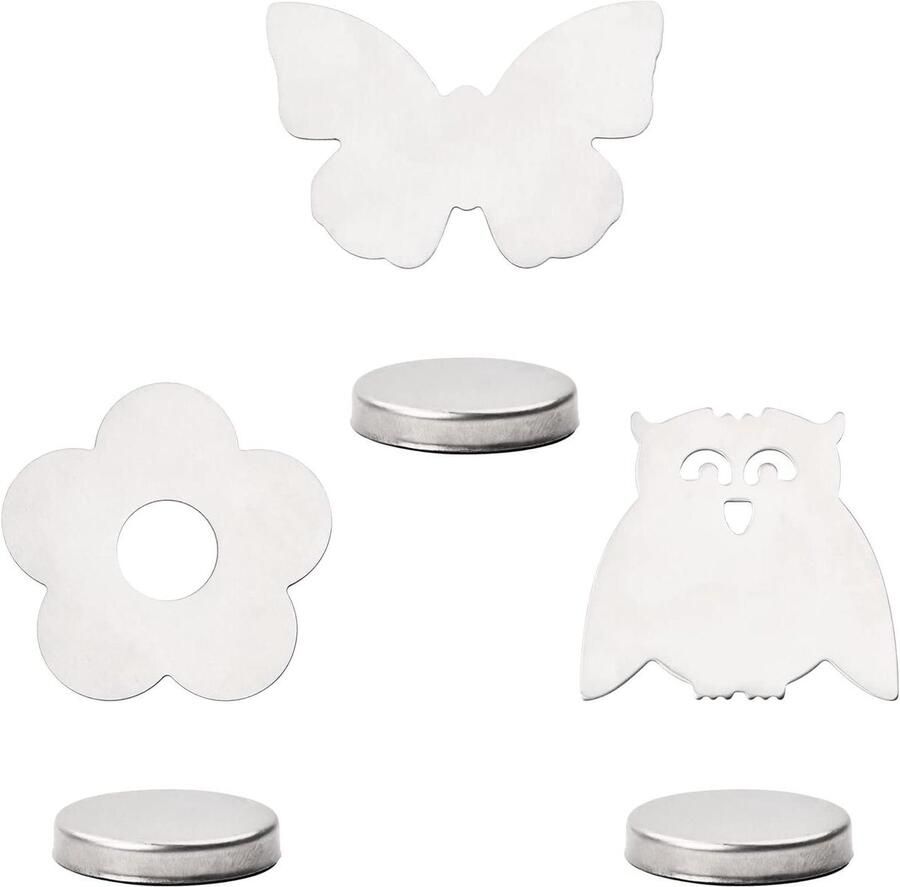 Allecto Plus Magnetische tafelkleedklemmen (3 stuks) van roestvrij staal voor banket en picknick Decoratieve tafelkleedgewichten met vlinder en uilpatroon