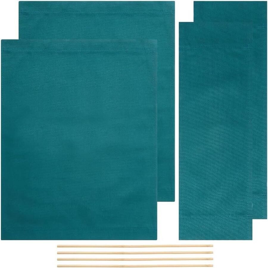 Allecto plus Make-up Artiest Stoel Cover Set van 2 Donkergroen Canvas Vervanging en Draagbare Stoel. Geschikt voor Tuin en Filmstoelen. Gemakkelijke Upgrade!