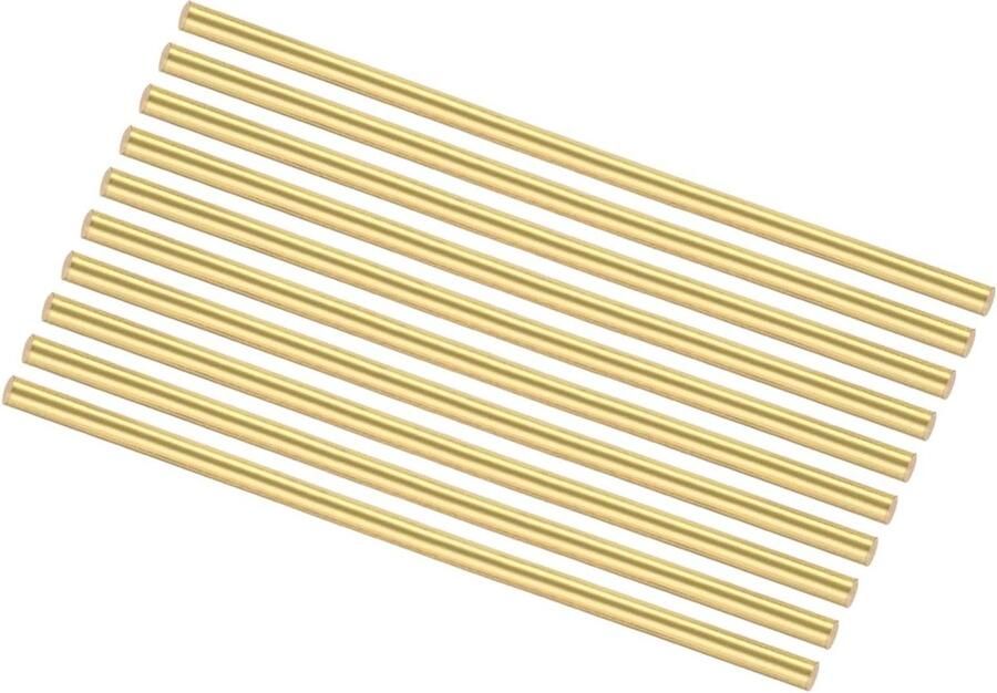 Allecto plus Messing stangen 2 5mm 100mm 21 stuks Massief messing ronde stok draaibank handgrepen DIY model vliegtuig