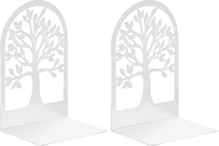 Allecto plus Metalen boekensteunen voor Bureau en School Heavy Duty Boeksteunen Boekenplankhouder voor Kantoor en Thuis Decoratieve Boeksteunen Sterke Boeksteunen voor Planken