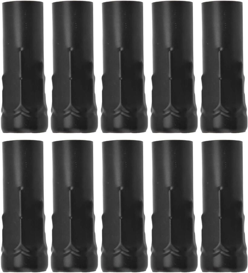 Allecto Plus Metalen Buis voor Kaars Lamphouder 10 Stuks Zwarte Kaarshouder Mouw Lampvoet