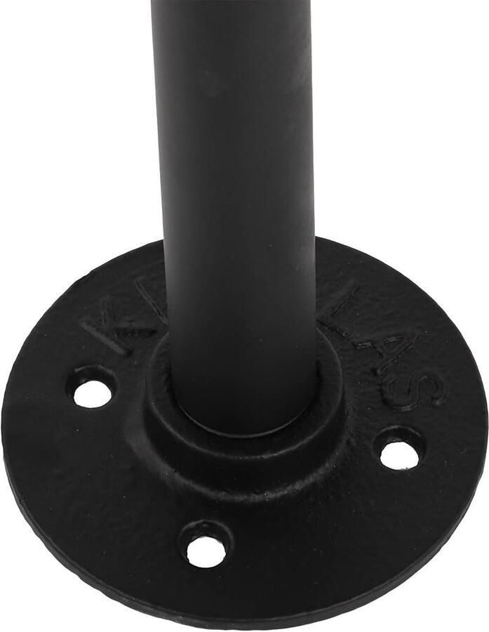 Allecto plus Metalen kledingrek voor georganiseerde garderobe Eenvoudig te installeren Thuis & salon opslagoplossing met coat hanger Zwart