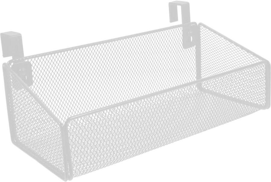 Allecto Plus Metalen Mesh Mand stapelbed organizer keukengerei houder nachtkastje organizer kast accessoires Mand opslag bed frame slaapzaal opknoping mand wit