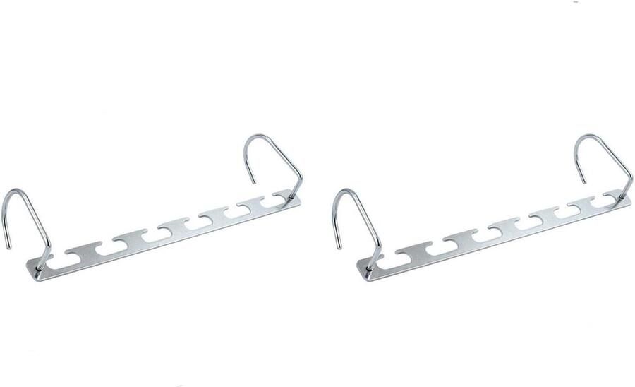 Allecto Plus Metalen Multi-Functionele Kapstok met Organizer 2 stuks Handige Opbergoplossing Kledinghaakjes Garderobe Organizer Praktische Kapstok met Opbergruimte