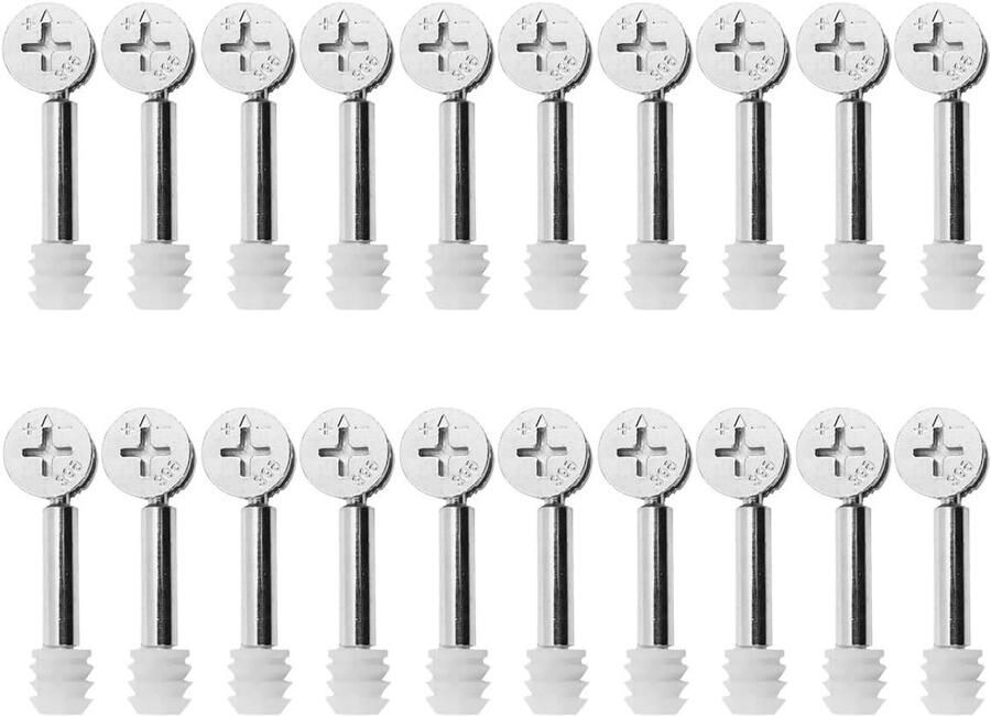 Allecto plus Meubelconnector 3-in-1 Ø15mm en M6x40mm Kledingkast Verbindingsbeslag