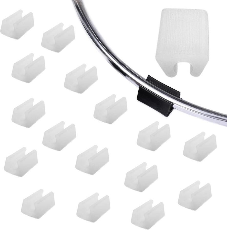 Allecto plus Meubelglijders 10 mm voor ronde buizen 9-11 mm Wit 15 stuks