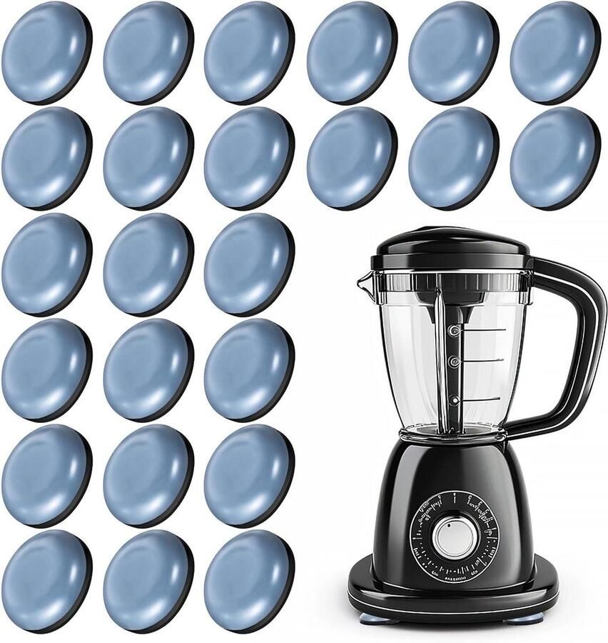 Allecto Plus Meubelglijders Zelfklevend voor Harde Vloeren en Tapijten Set van 24 Stuks