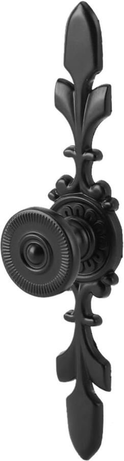 Allecto Plus Meubelgreep Zinklegering Kast Deurknop Europese Stijl Vintage Retro Handgrepen Home Decor Hardware Antieke Look Voor Ladekasten en Meubels Zwart Inclusief Bevestigingsmaterialen