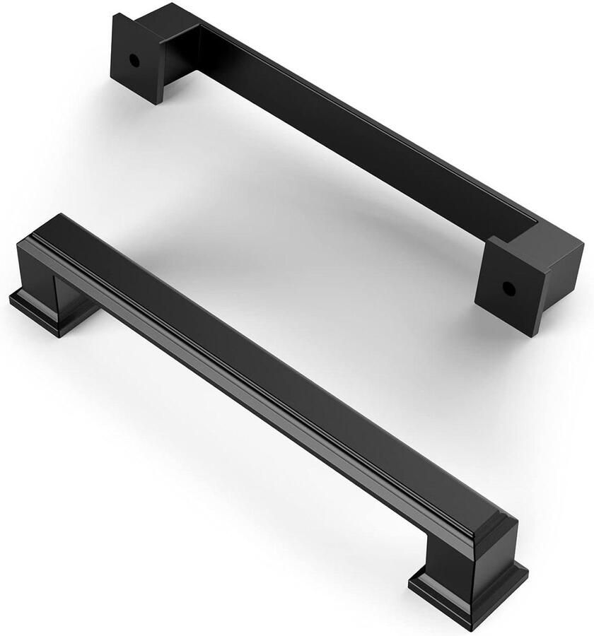 Allecto plus Meubelgrepen 10 stuks 128 mm gatafstand voor laden en keukenkastjes zwart